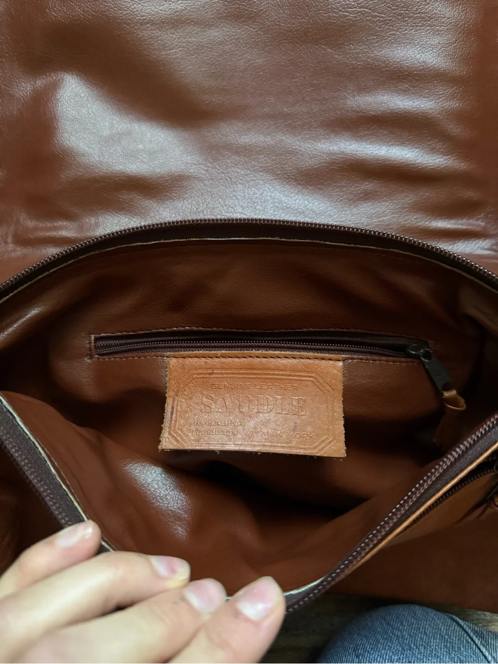 Vintage Saddle by Sabina Leather Crossbody